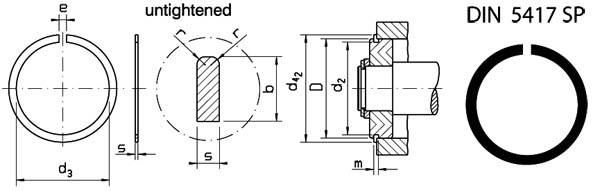 DIN 5417 external snap rings standard