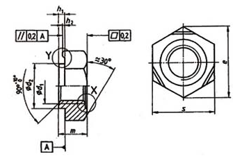 DIN 929 hexagon weld nuts drawing 