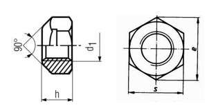 DIN 980V Stover lock nuts drawing 
