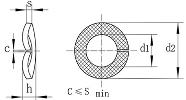 SN 60727 VSKD Curved Spring Lock Washer drawing 