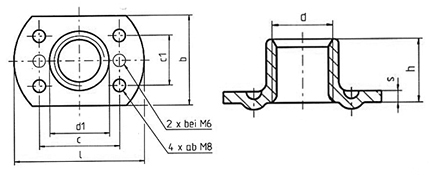 T weld nuts drawing 
